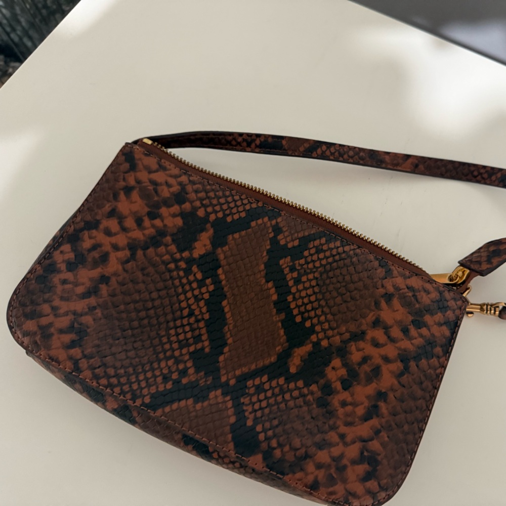 Brown Snake Print purse by Banana Republic